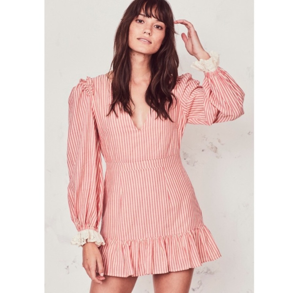 LoveShackFancy Inez striped dress S